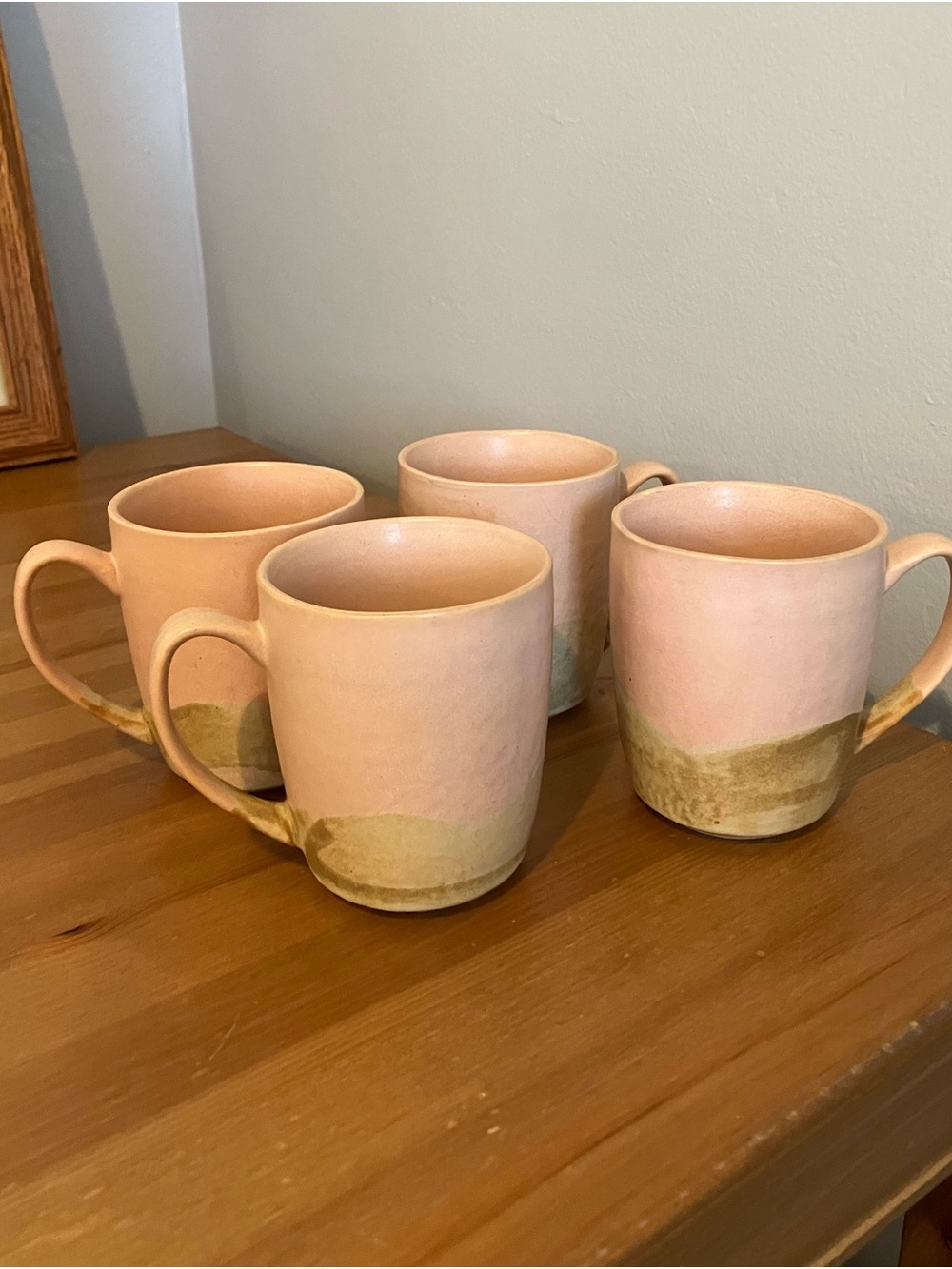 Urban Outfitters Home Boho Femme Mug Pink & Tan Set of 4